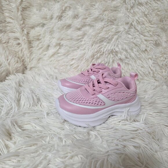 Girls' Nautica Pink White Toddler Galey 2R Running Shoes Size 6 Summer School - Picture 2 of 11